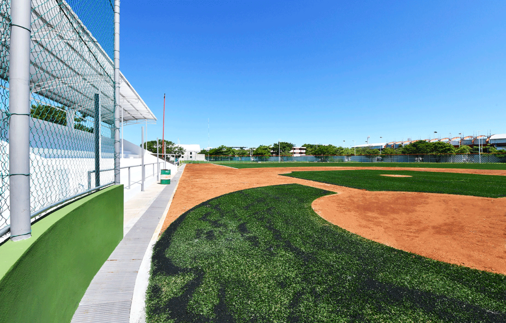 Detalle pasto terracota béisbol