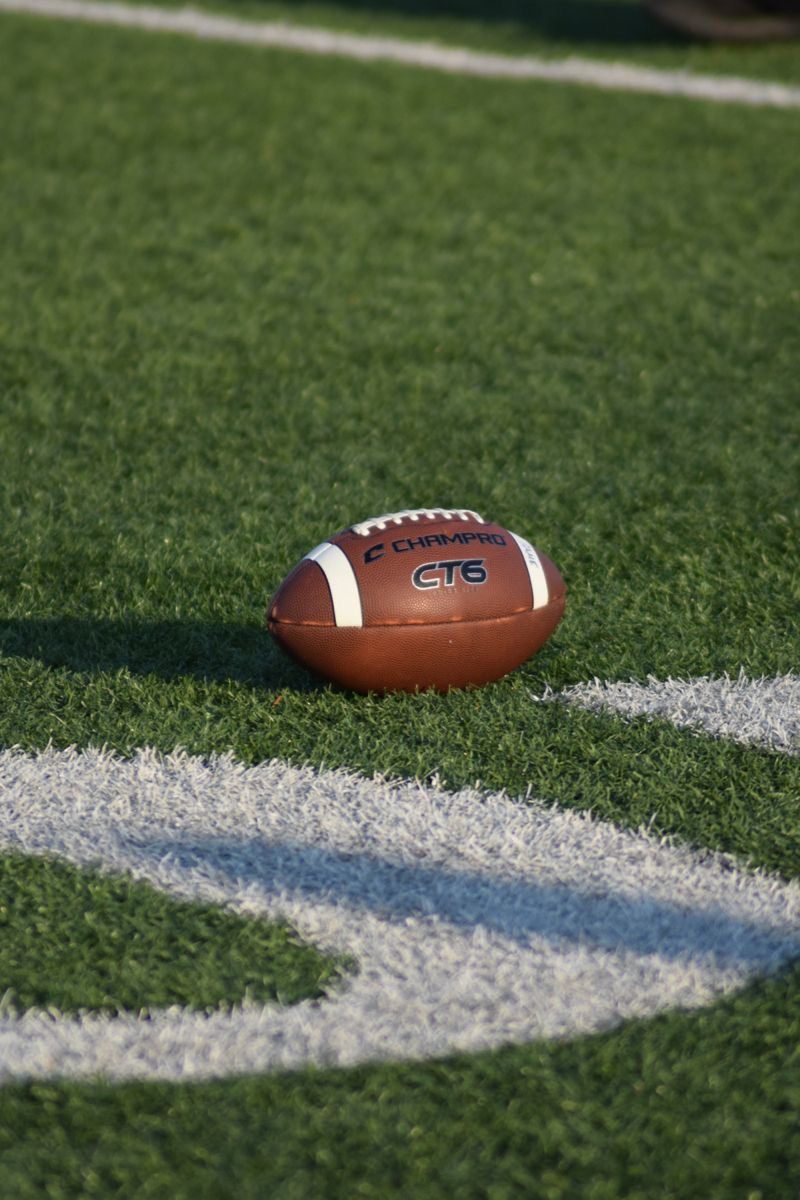 Detalle de las fibras del pasto sintético para fútbol americano.