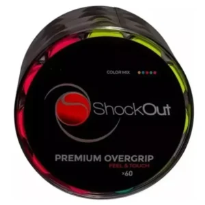 Cinta ShockOut Pádel Overgrip Premium Liso color negro caja 60 piezas